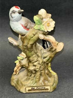 Vtg Ski Country 1979 Flycatcher Mini Bird EMPTY 2 oz Decanter *CHIP